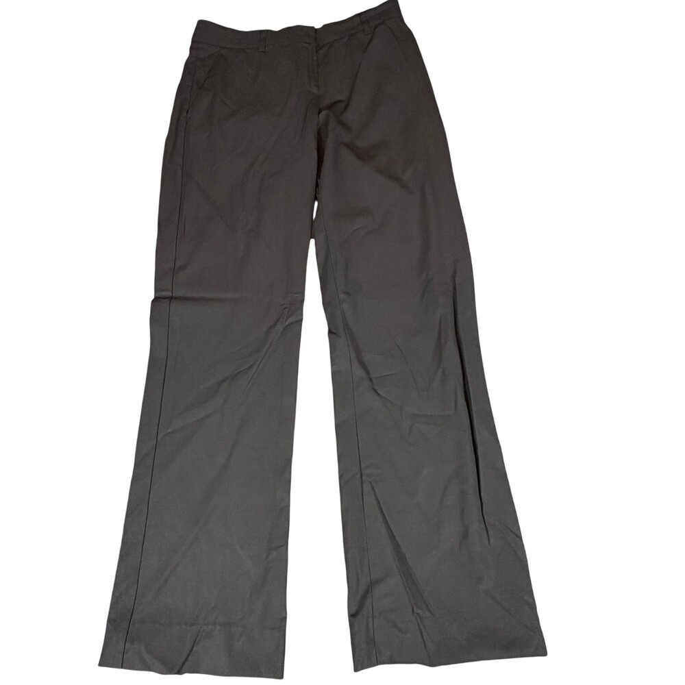 Womens 12 (31x33) Gray Wool Lycra Dress Pants Flat Front Emery Tailor Business
